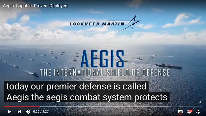 Foto: Sreenshot & credit: Lockheed Martin - YouTube: ”Aegis: Capable. Proven. Deployed”. 21.03.2017. https://www.youtube.com/watch?v=dMUfDCrxR2U