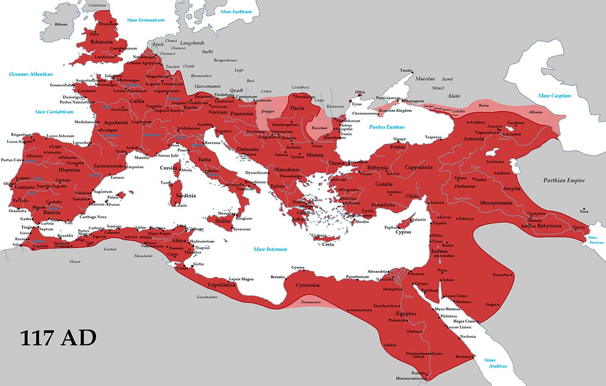 Roman Empire Trajan 117 AD